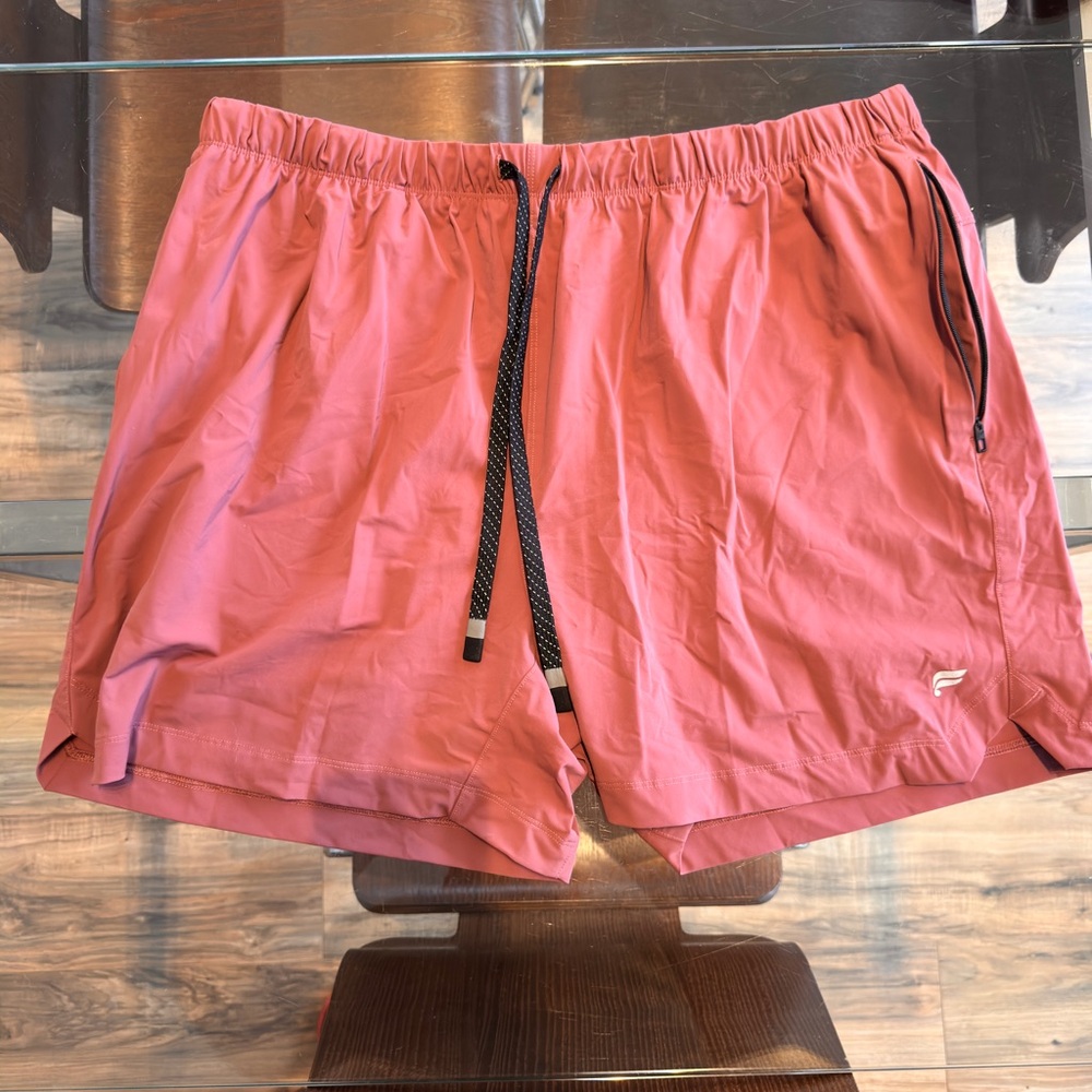 Salmon Athletic Shorts with Drawstring